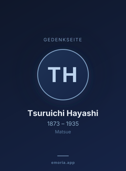 Gedenkportrait von Tsuruichi Hayashi