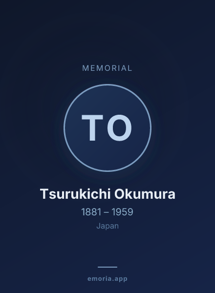 Memorial portrait of Tsurukichi Okumura