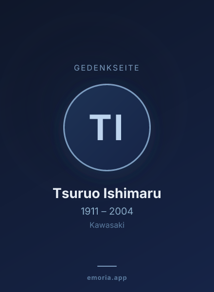 Gedenkportrait von Tsuruo Ishimaru