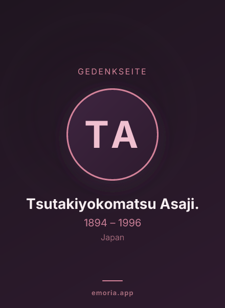 Gedenkportrait von Tsutakiyokomatsu Asaji.