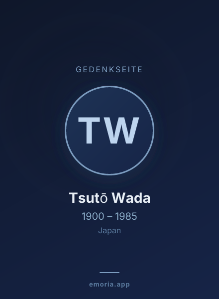 Gedenkportrait von Tsutō Wada