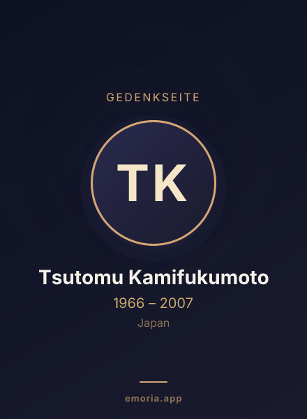 Gedenkportrait von Tsutomu Kamifukumoto