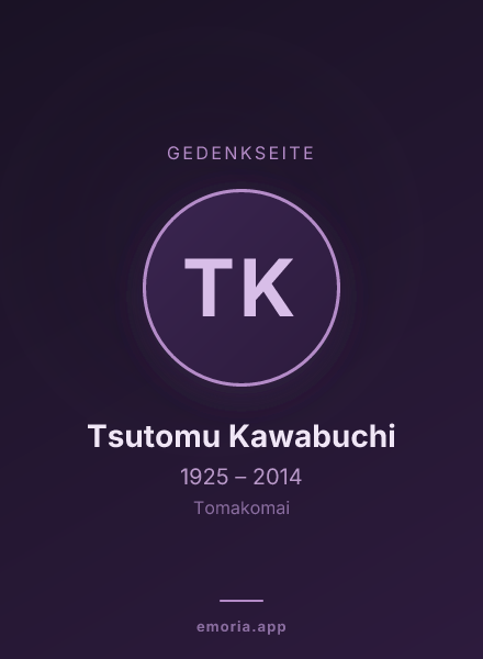 Gedenkportrait von Tsutomu Kawabuchi