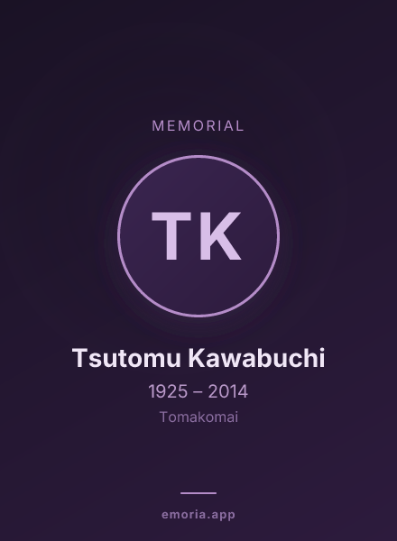 Memorial portrait of Tsutomu Kawabuchi
