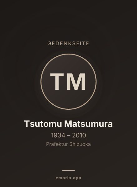 Gedenkportrait von Tsutomu Matsumura