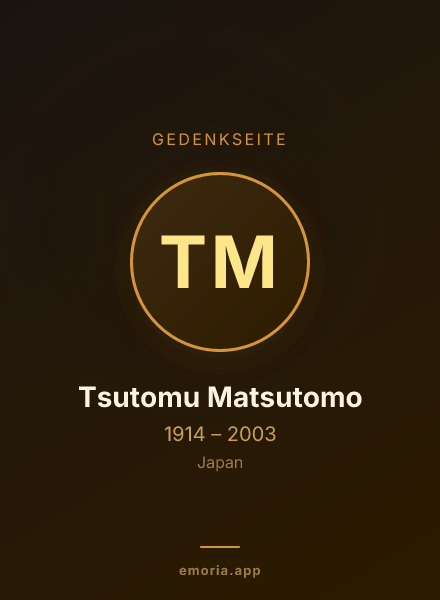 Gedenkportrait von Tsutomu Matsutomo