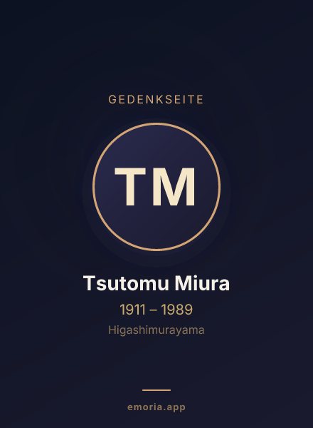 Gedenkportrait von Tsutomu Miura
