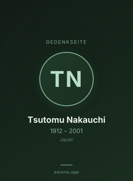 Gedenkportrait von Tsutomu Nakauchi