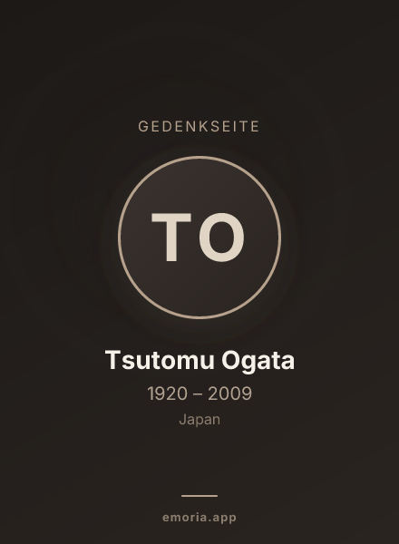 Gedenkportrait von Tsutomu Ogata