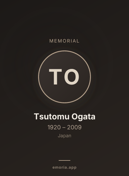 Memorial portrait of Tsutomu Ogata
