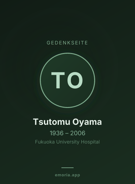 Gedenkportrait von Tsutomu Oyama