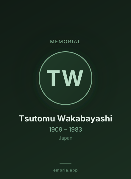 Memorial portrait of Tsutomu Wakabayashi