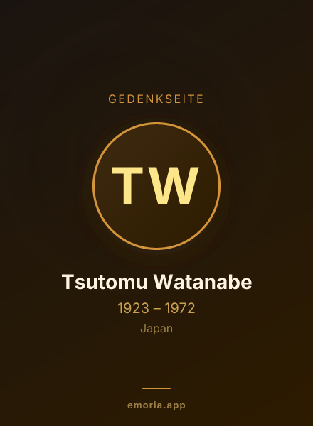 Gedenkportrait von Tsutomu Watanabe