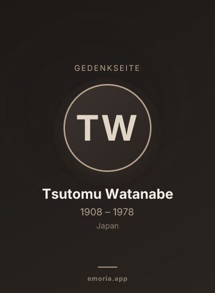 Gedenkportrait von Tsutomu Watanabe