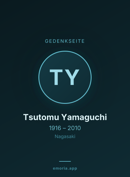 Gedenkportrait von Tsutomu Yamaguchi
