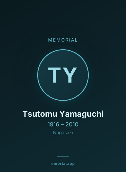 Memorial portrait of Tsutomu Yamaguchi