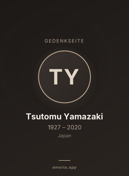 Gedenkportrait von Tsutomu Yamazaki