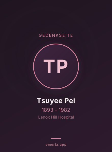 Gedenkportrait von Tsuyee Pei