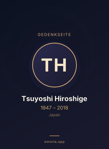Gedenkportrait von Tsuyoshi Hiroshige