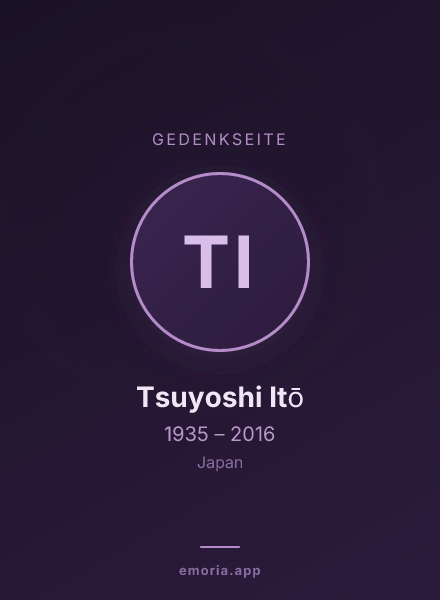 Gedenkportrait von Tsuyoshi Itō