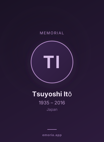 Memorial portrait of Tsuyoshi Itō