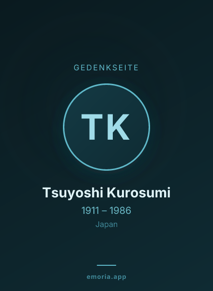 Gedenkportrait von Tsuyoshi Kurosumi
