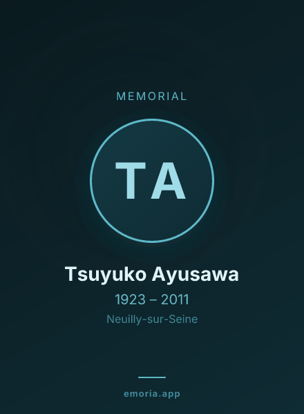 Memorial portrait of Tsuyuko Ayusawa