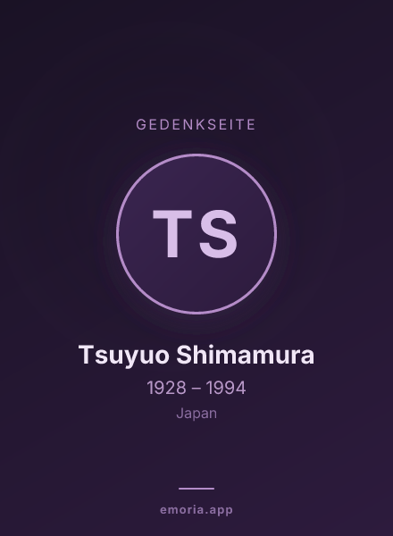 Gedenkportrait von Tsuyuo Shimamura