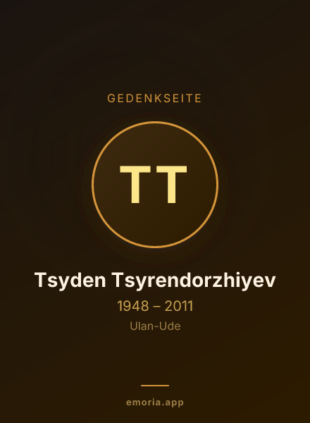 Gedenkportrait von Tsyden Tsyrendorzhiyev