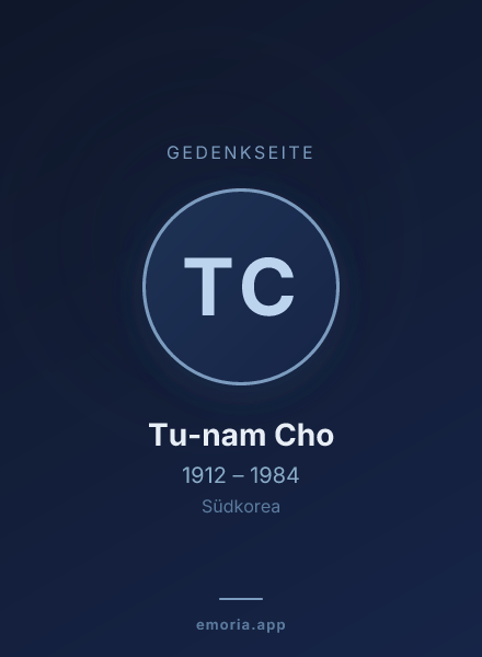 Gedenkportrait von Tu-nam Cho