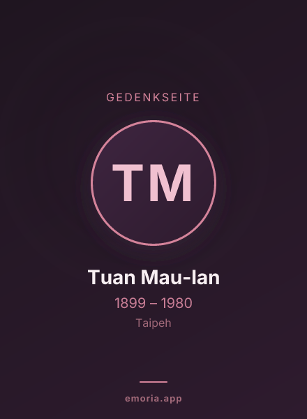 Gedenkportrait von Tuan Mau-lan
