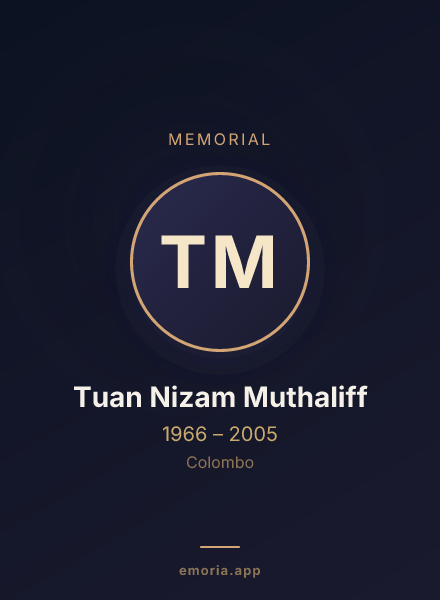 Memorial portrait of Tuan Nizam Muthaliff