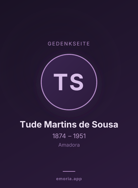 Gedenkportrait von Tude Martins de Sousa