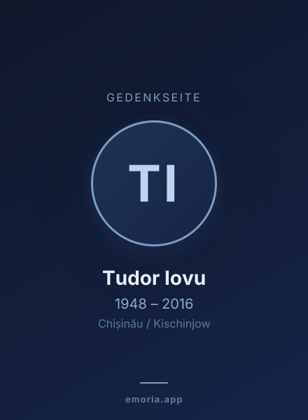 Gedenkportrait von Tudor Iovu