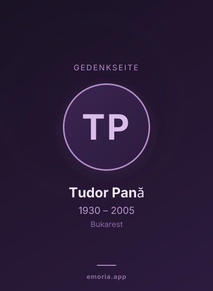 Gedenkportrait von Tudor Pană