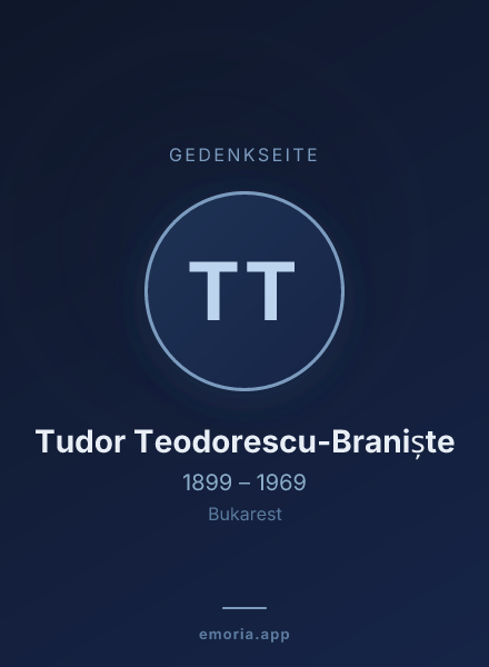 Gedenkportrait von Tudor Teodorescu-Braniște