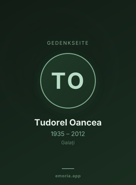 Gedenkportrait von Tudorel Oancea