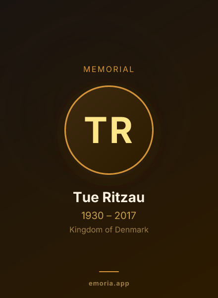 Memorial portrait of Tue Ritzau
