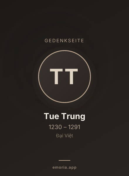 Gedenkportrait von Tue Trung