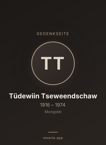Gedenkportrait von Tüdewiin Tseweendschaw