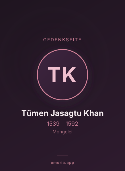 Gedenkportrait von Tümen Jasagtu Khan