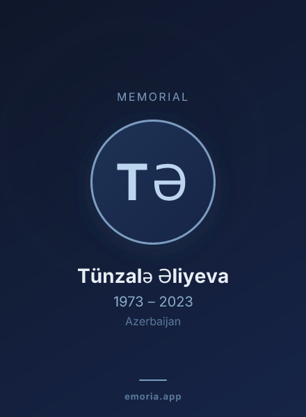 Memorial portrait of Tünzalə Əliyeva