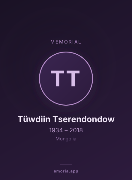 Memorial portrait of Tüwdiin Tserendondow