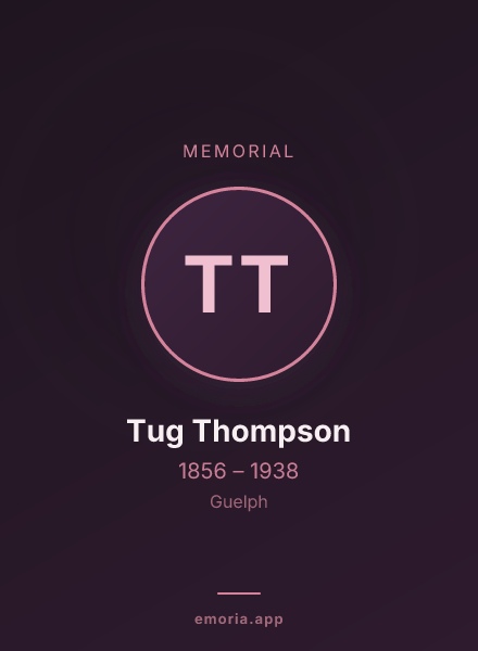 Memorial portrait of Tug Thompson