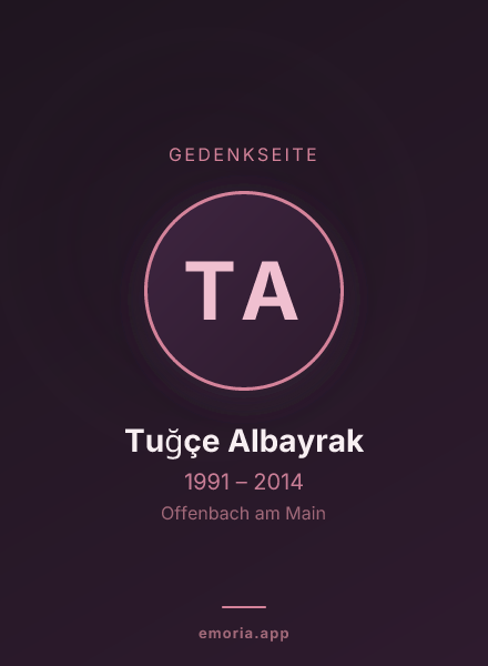 Gedenkportrait von Tuğçe Albayrak