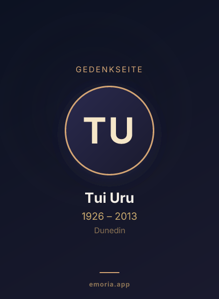 Gedenkportrait von Tui Uru