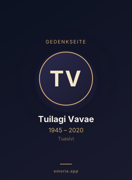 Gedenkportrait von Tuilagi Vavae