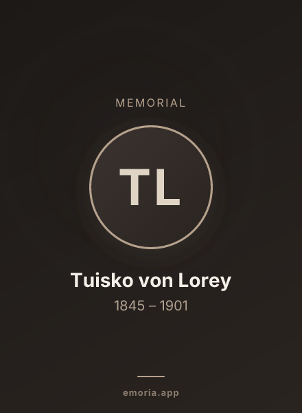 Memorial portrait of Tuisko von Lorey