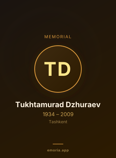 Memorial portrait of Tukhtamurad Dzhuraev