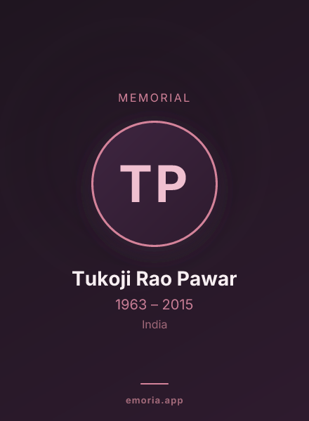 Memorial portrait of Tukoji Rao Pawar